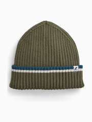 KIDLY by MORI Green Ribbed Beanie Hat - Image 1 of 1