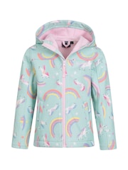 Mountain Warehouse Dark Green Exodus Kids Printed Water-Resistant Softshell Jacket - Image 2 of 6
