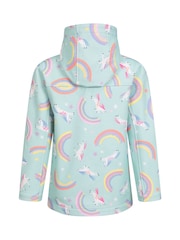 Mountain Warehouse Dark Green Exodus Kids Printed Water-Resistant Softshell Jacket - Image 3 of 6