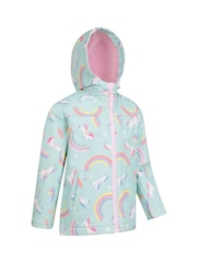 Mountain Warehouse Dark Green Exodus Kids Printed Water-Resistant Softshell Jacket - Image 4 of 6