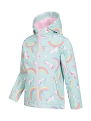 Mountain Warehouse Dark Green Exodus Kids Printed Water-Resistant Softshell Jacket - Image 6 of 6