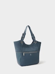 Osprey London Blue The Luxe Woodstock Suede & Leather Tote Bag - Image 3 of 6