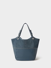 Osprey London Blue The Luxe Woodstock Suede & Leather Tote Bag - Image 4 of 6