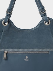 Osprey London Blue The Luxe Woodstock Suede & Leather Tote Bag - Image 5 of 6