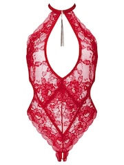 Ann Summers Red Fascinate Gold Tassle Chain Detail Crotchless Body - Image 5 of 5