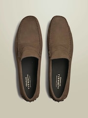 Қоңыр - Charles Tyrwhitt Замша мокасин лоферлері - 4суретінің 3 суреті