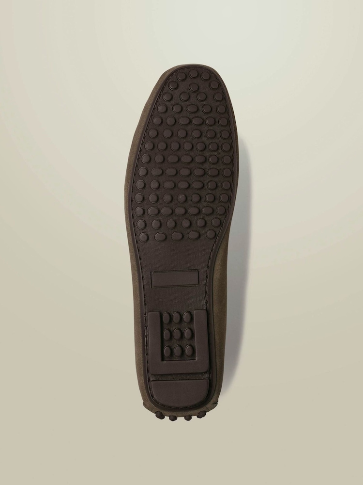 Қоңыр - Charles Tyrwhitt Замша мокасин лоферлері - 4суретінің 4 суреті