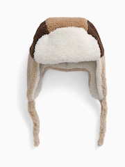 KIDLY by MORI Natural Colourblock Trapper Hat - Image 2 of 3