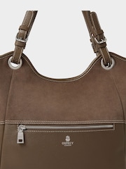 Osprey London Brown The Luxe Woodstock Suede & Leather Tote Bag - Image 4 of 5