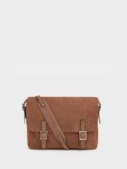 Osprey London Brown The Clayton Leather Messenger Bag - Image 1 of 5