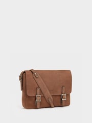 Osprey London Brown The Clayton Leather Messenger Bag - Image 2 of 5