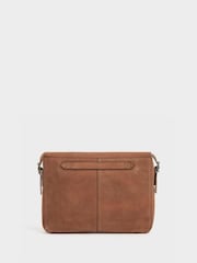 Osprey London Brown The Clayton Leather Messenger Bag - Image 3 of 5