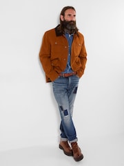 Joe Browns Brown Cut Above Canvas Workwear Jacket - Image 4 of 9