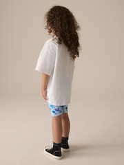 Purple/Aqua Sequin Heart T-Shirt And Cycling Shorts Set (3-16yrs) - Image 3 of 4