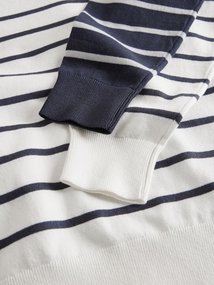 The Set Navy/Cream Stripe /Cream/Navy Stripe 2 Pack Fly Collar Jumpers - Image 12 of 12