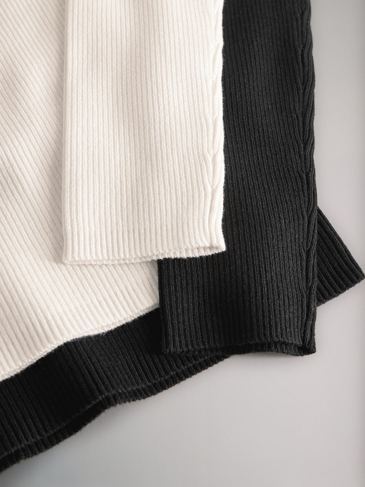 The Set 2 Pack Ribbed V-Neck Jumpers - Imagen 12 de 12 The Set 2 Pack Ribbed V-Neck Jumpers - Imagen 12 de 12
