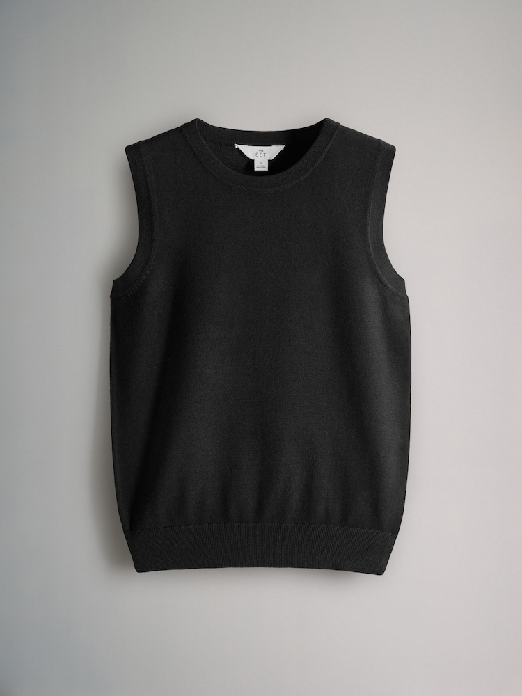 The Set Black 2 Piece Vest & Cardigan Set - Image 9 of 11