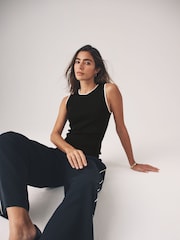 The Set Black/Cream/Black Cream Stripe 3 Pack Knitted Vests - Image 7 of 13