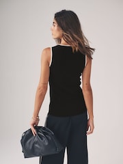 The Set Black/Cream/Black Cream Stripe 3 Pack Knitted Vests - Image 8 of 13