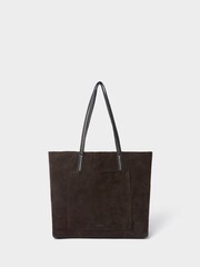 Osprey London Brown The Montana Suede Tote Bag - Image 1 of 7