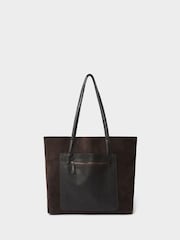 Osprey London Brown The Montana Suede Tote Bag - Image 3 of 7