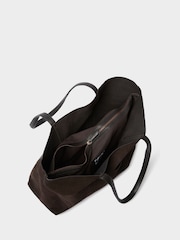 Osprey London Brown The Montana Suede Tote Bag - Image 4 of 7