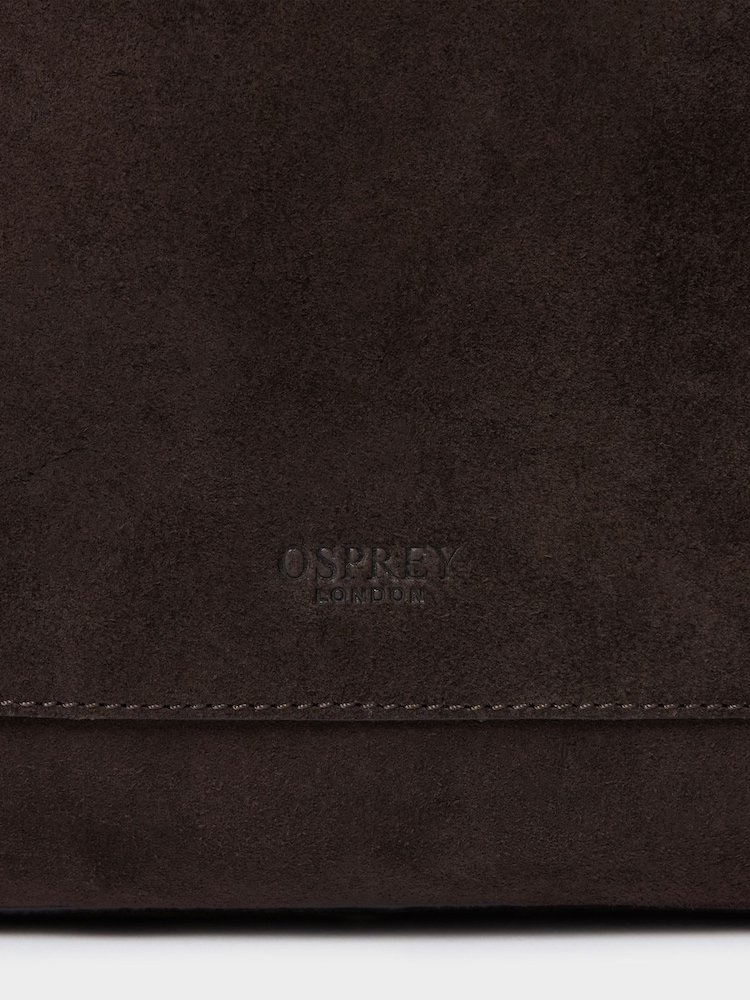 Osprey London Brown The Montana Suede Tote Bag - Image 7 of 7 Osprey London Brown The Montana Suede Tote Bag - Image 7 of 7