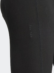 adidas Black ALL SZN Rib High-Waist 7/8 Leggings - Image 2 of 6