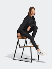 adidas Black ALL SZN Rib High-Waist 7/8 Leggings - Image 4 of 6