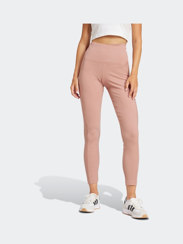 Roze - adidas ALL SZN Rib High-Waist 7/8 Leggings - Image 5 of 9