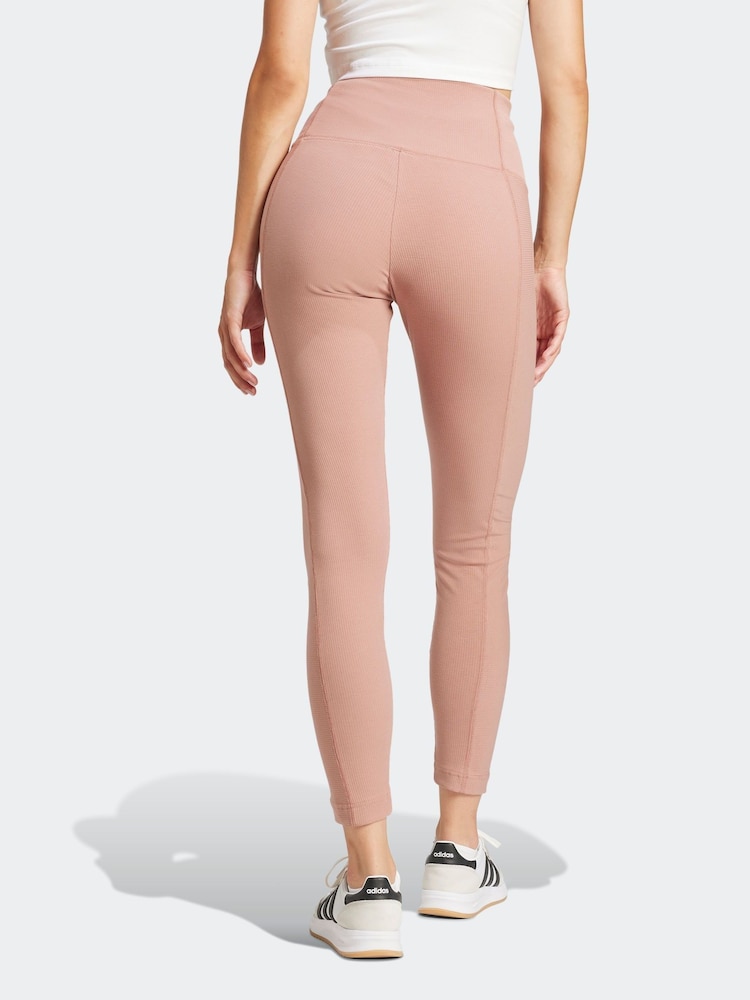 Roze - adidas ALL SZN Rib High-Waist 7/8 Leggings - Image 6 of 9