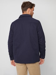 Threadbare Blue Lightweight Shacket - Image 3 of 4