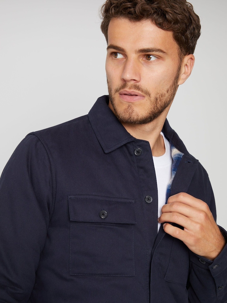 Threadbare Blue Lightweight Shacket - Image 4 of 4 Threadbare Blue Lightweight Shacket - Image 4 of 4