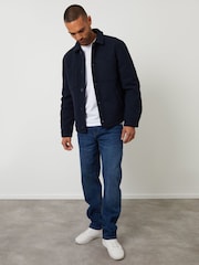 Threadbare Blue Faux Wool Button Up Quilted Shacket - Image 4 of 5