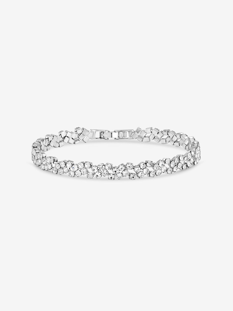 Jon Richard Silver Tone Rhodium Plated Crystal Fine Multi Stone Bracelet - Image 3 of 3 Jon Richard Silver Tone Rhodium Plated Crystal Fine Multi Stone Bracelet - Image 3 of 3