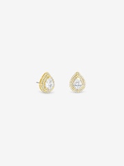 Jon Richard Gold Tone Plated And Crystal Pear Drop Drop Earrings - Image 1 of 1