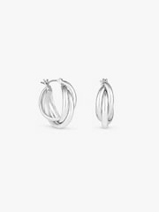 Jon Richard Polished Interlocking Hoop Earrings - Slika 2 od 2