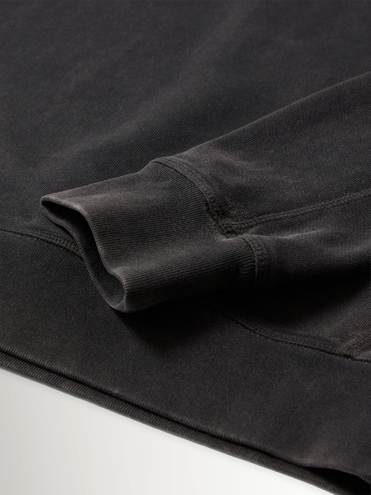 Belstaff Black Valley Garment Dye Sweat Top - Image 2 of 3