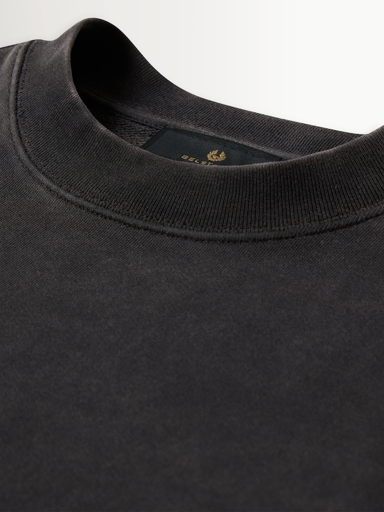 Belstaff Black Valley Garment Dye Sweat Top - Image 3 of 3