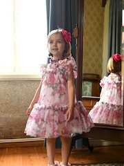 Angels Face Pink Marigold Roses Tulle Dress - Image 1 of 6
