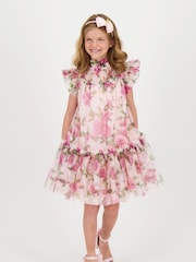 Angels Face Pink Marigold Roses Tulle Dress - Image 2 of 6