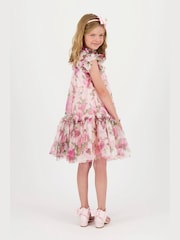 Angels Face Pink Marigold Roses Tulle Dress - Image 3 of 6