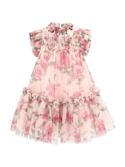 Angels Face Pink Marigold Roses Tulle Dress - Image 5 of 6
