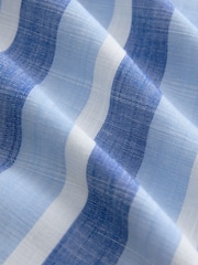 Raya azul - Camisa de manga corta con lino - Imagen 8 de 8