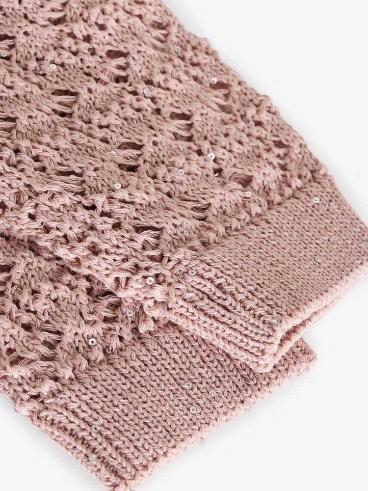 Buy Mink/Pink Sequin Tie Front Cardigan (3-16yrs) from Next Ireland