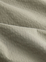 Sage Green Regular Fit Smart Seersucker Trousers With Elasticated Waistband - Image 7 of 9