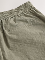 Sage Green Regular Fit Smart Seersucker Trousers With Elasticated Waistband - Image 9 of 9