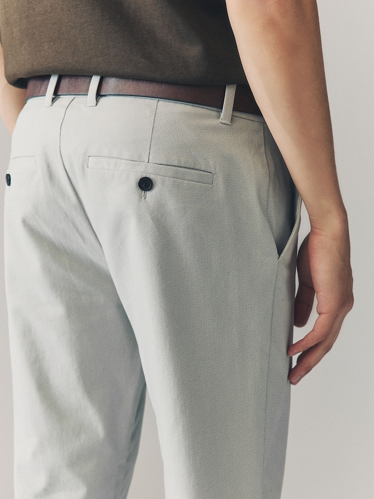 os - Slim Fit (Slim Fit) - Pantalon chino doux imprimé à ceinture - Image 5 of 10