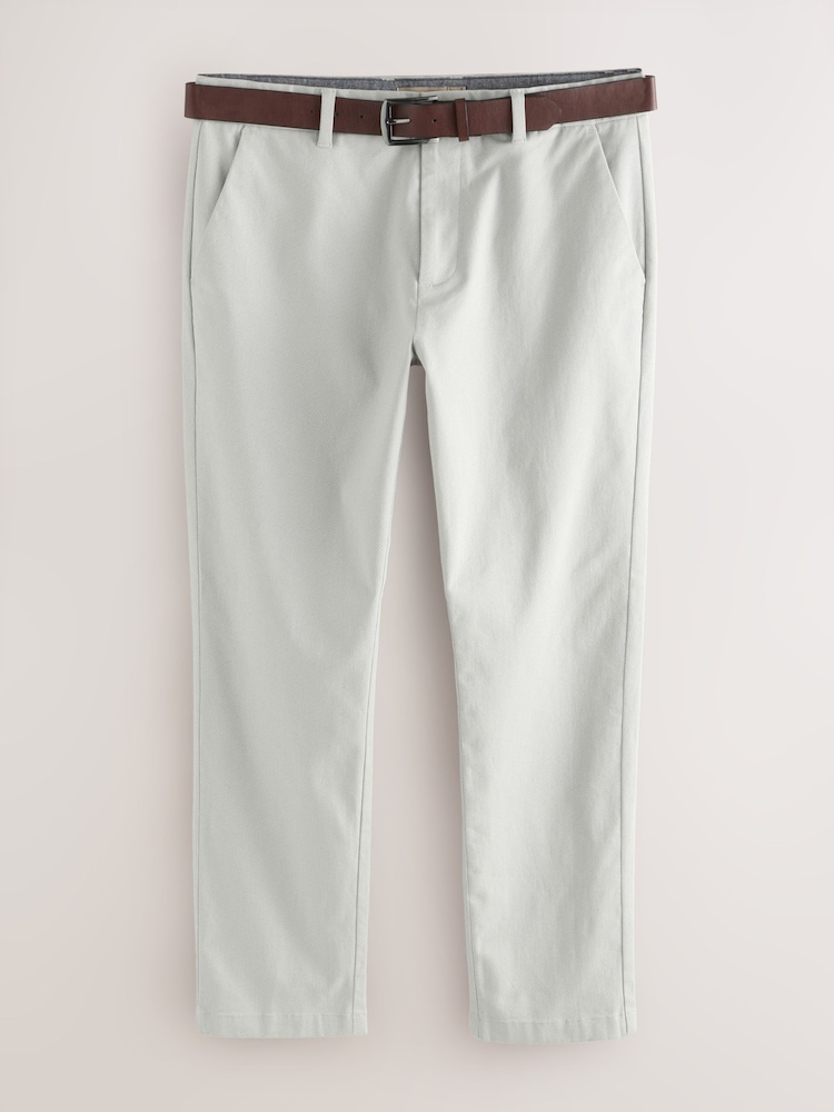 os - Slim Fit (Slim Fit) - Pantalon chino doux imprimé à ceinture - Image 6 of 10