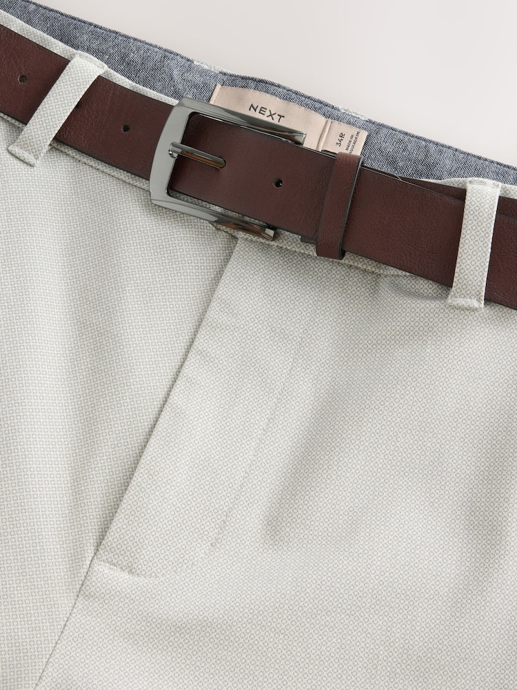 os - Slim Fit (Slim Fit) - Pantalon chino doux imprimé à ceinture - Image 7 of 10